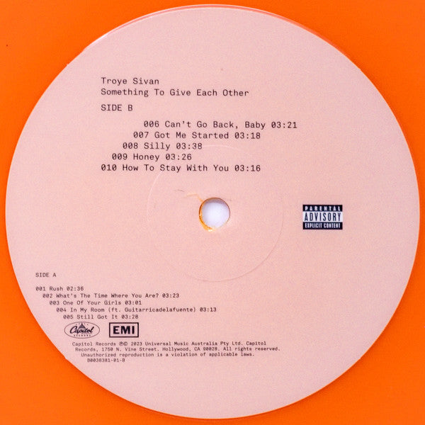 Troye Sivan : Something To Give Each Other (LP, Album, Ltd, Ora)