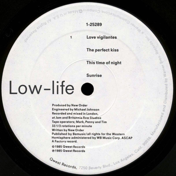 New Order : Low-life (LP, Album, Obi)