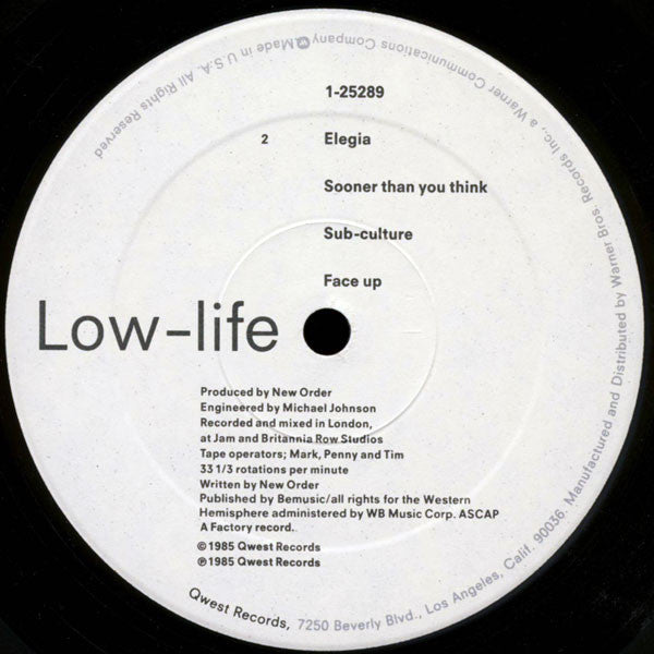 New Order : Low-life (LP, Album, Obi)