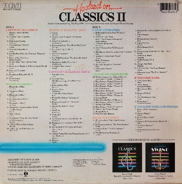 Louis Clark Conducting Royal Philharmonic Orchestra With The The Royal Choral Society : (Can't Stop The Classics) Hooked On Classics II (LP, Album, Ind)
