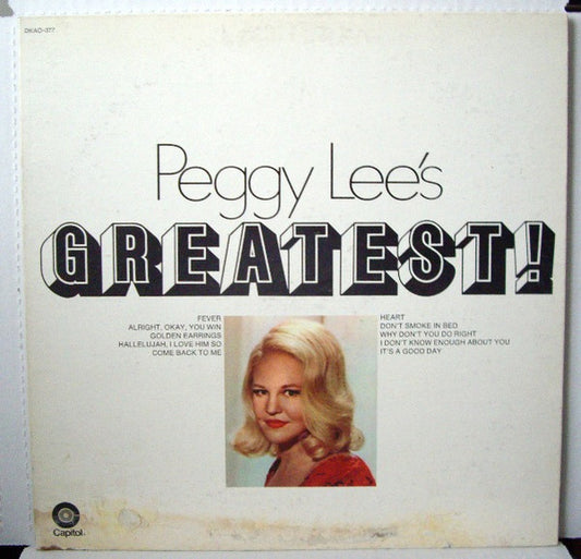 Peggy Lee : Peggy Lee's Greatest! (LP, Comp, RE)