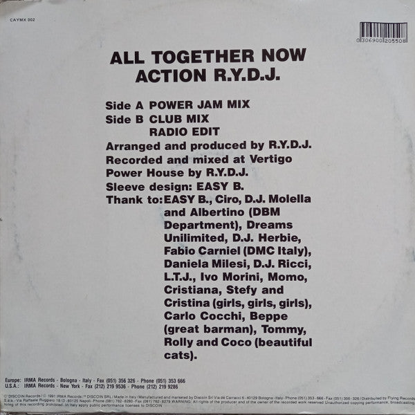 Action R.Y.D.J. : All Together Now (12")