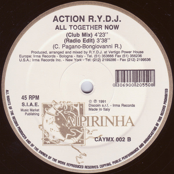 Action R.Y.D.J. : All Together Now (12")