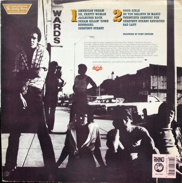 John Cougar Mellencamp : Chestnut Street Incident (LP, Album, RE)