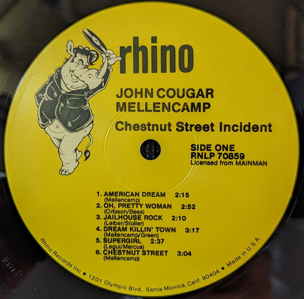 John Cougar Mellencamp : Chestnut Street Incident (LP, Album, RE)