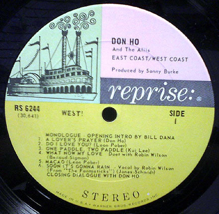 Don Ho And The Aliis : East Coast / West Coast (LP, Album)
