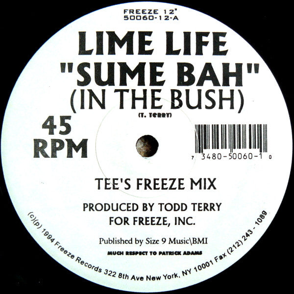 Lime Life : Sume Bah (In The Bush) (12")