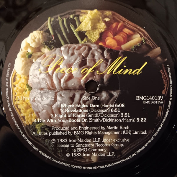 Iron Maiden : Piece Of Mind (LP, Album, RE, RP)