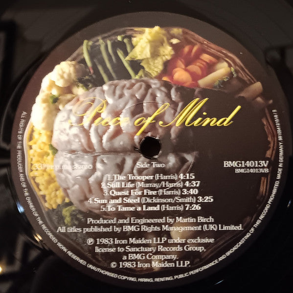 Iron Maiden : Piece Of Mind (LP, Album, RE, RP)