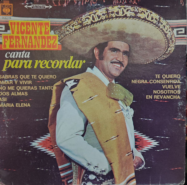 Vicente Fernandez : Para Recordar (LP, Album, RE, Gat)