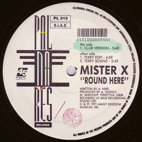 Mister X (2) : Round Here (12")