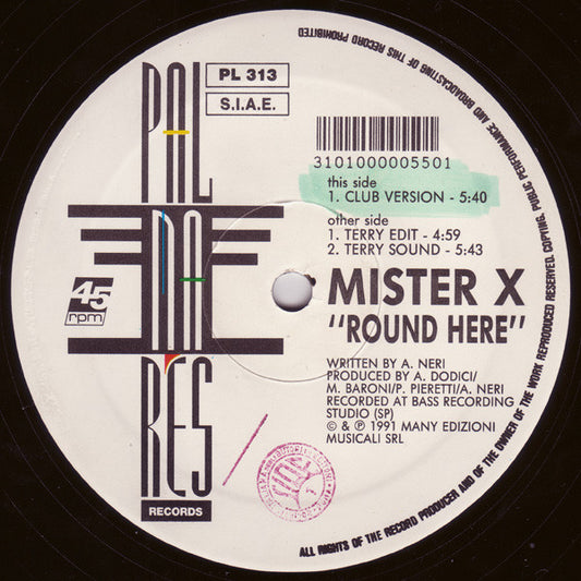 Mister X (2) : Round Here (12")