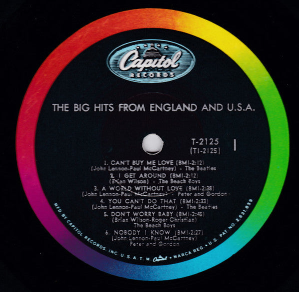Various : The Big Hits From England & U.S.A. (LP, Comp, Mono)