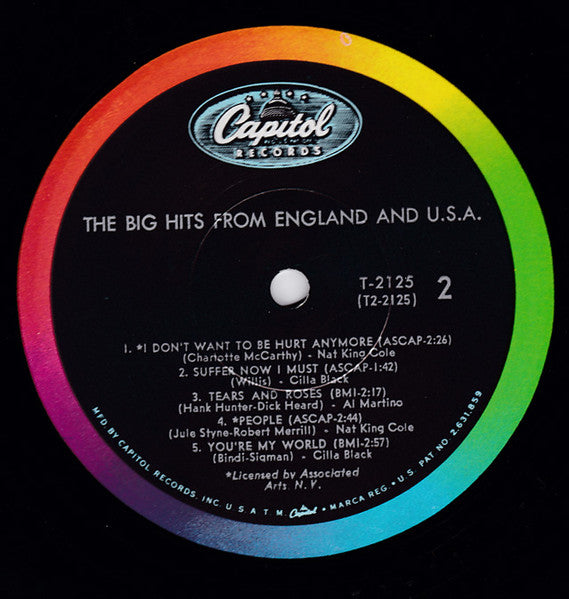 Various : The Big Hits From England & U.S.A. (LP, Comp, Mono)