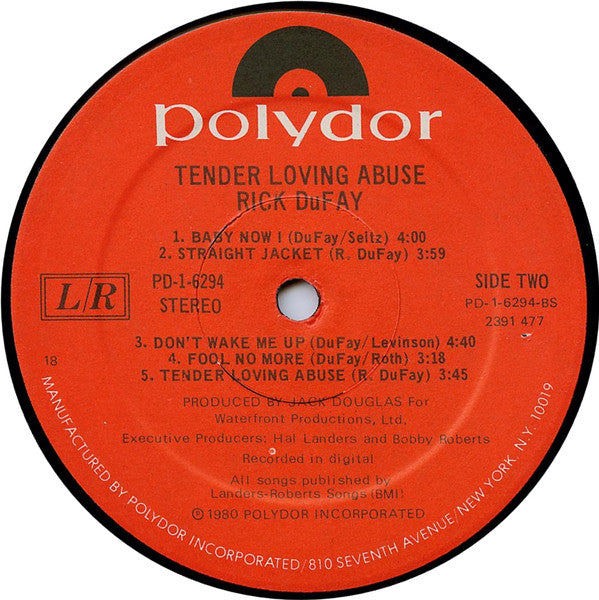 Rick Dufay : Tender Loving Abuse (LP, Album)