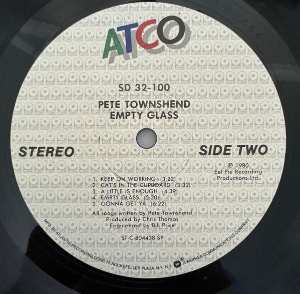 Pete Townshend : Empty Glass (LP, Album)