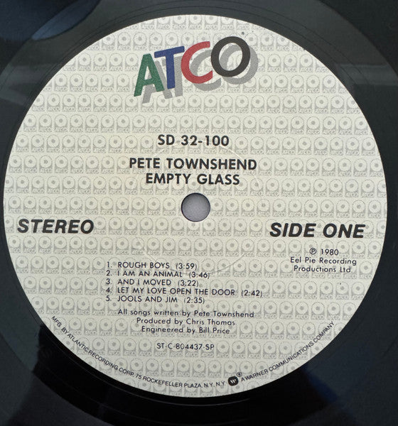 Pete Townshend : Empty Glass (LP, Album)