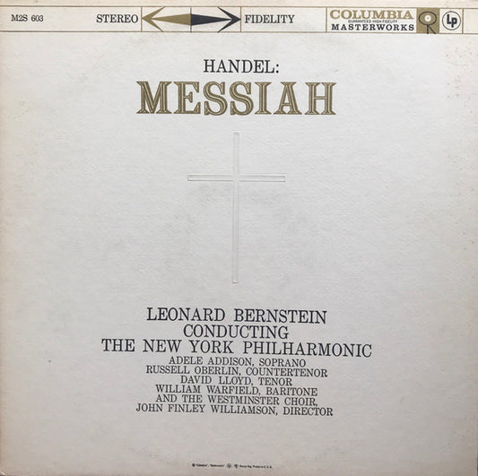 Georg Friedrich Händel, Leonard Bernstein, New York Philharmonic, Westminster Symphonic Choir : Messiah (2xLP, Gat)