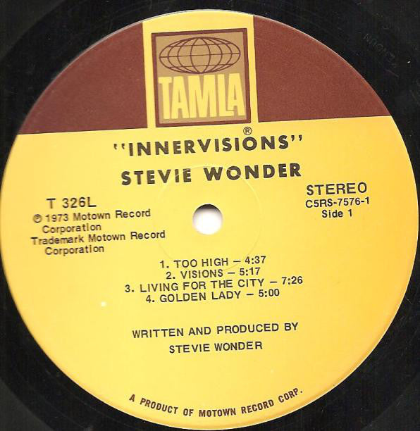 Stevie Wonder : Innervisions (LP, Album, Gat)