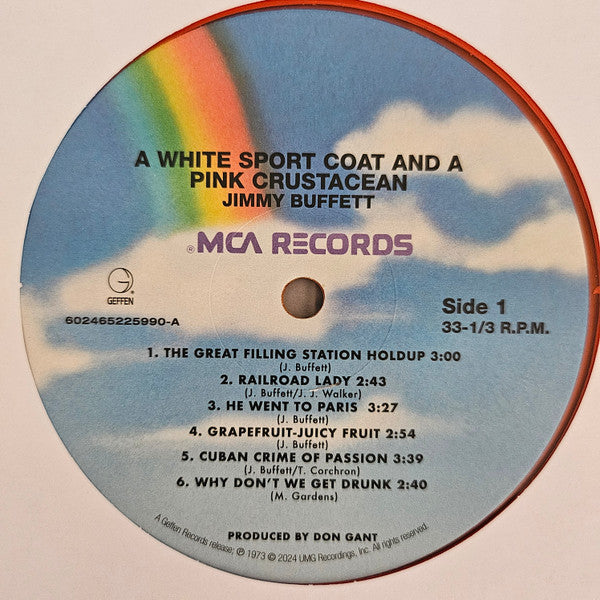Jimmy Buffett : A White Sport Coat And A Pink Crustacean (LP, Album, RE, RM, Pum)