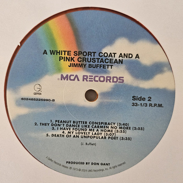 Jimmy Buffett : A White Sport Coat And A Pink Crustacean (LP, Album, RE, RM, Pum)