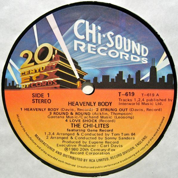 The Chi-Lites Featuring Eugene Record : Heavenly Body (LP, Album)
