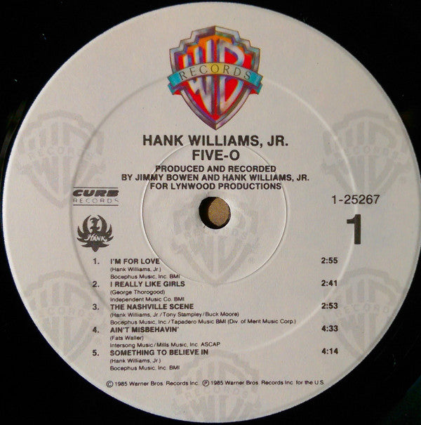 Hank Williams, Jr.* : Five-O (LP, Album, Spe)