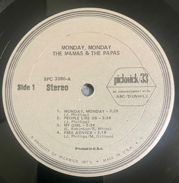 The Mamas & The Papas : Monday, Monday (LP, Comp)