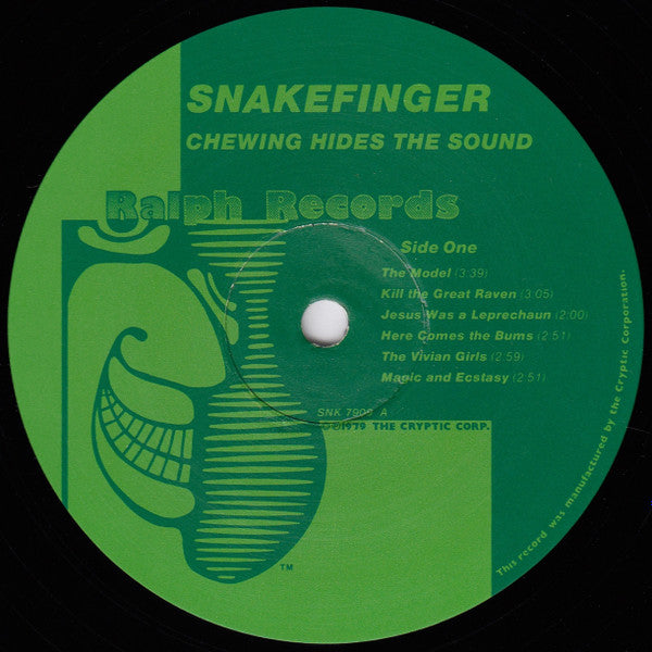 Snakefinger : Chewing Hides The Sound (LP, Album, Gre)