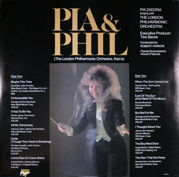 Pia Zadora With The London Philharmonic Orchestra : Pia & Phil (LP, Album)