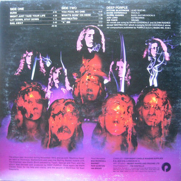 Deep Purple : Burn (LP, Album, Ter)