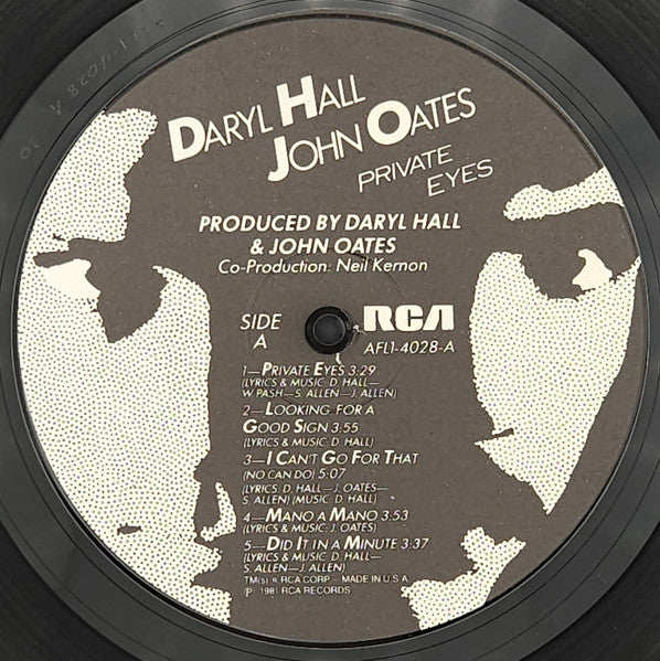 Daryl Hall, John Oates* : Private Eyes (LP, Album, Ind)