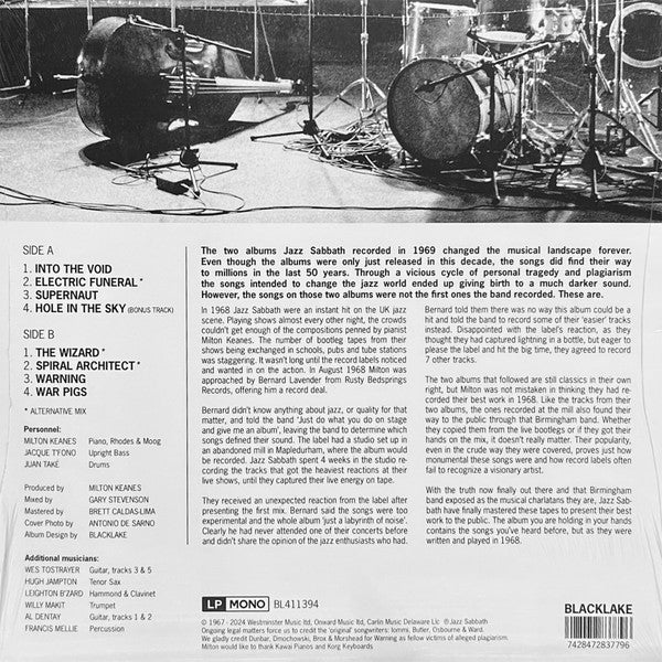 Jazz Sabbath : The 1968 Tapes (LP, Cok + CD + RSD, Mono, Ltd)