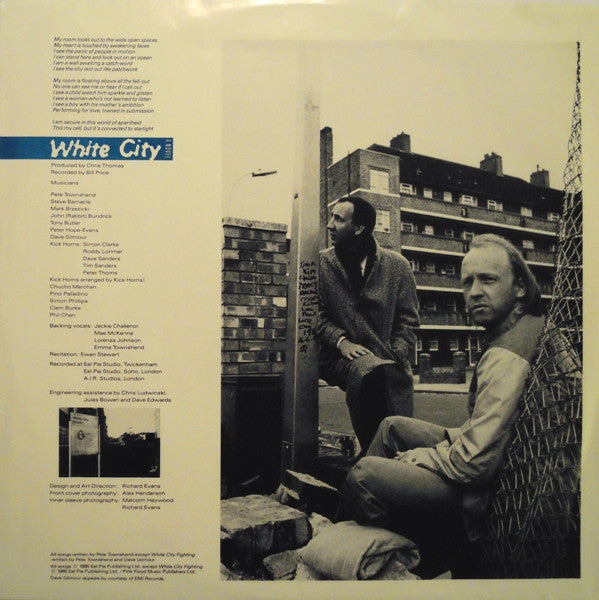Pete Townshend : White City: A Novel (LP, Album, Club, Col)
