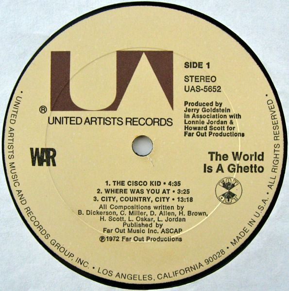 War : The World Is A Ghetto (LP, Album, RE, All)