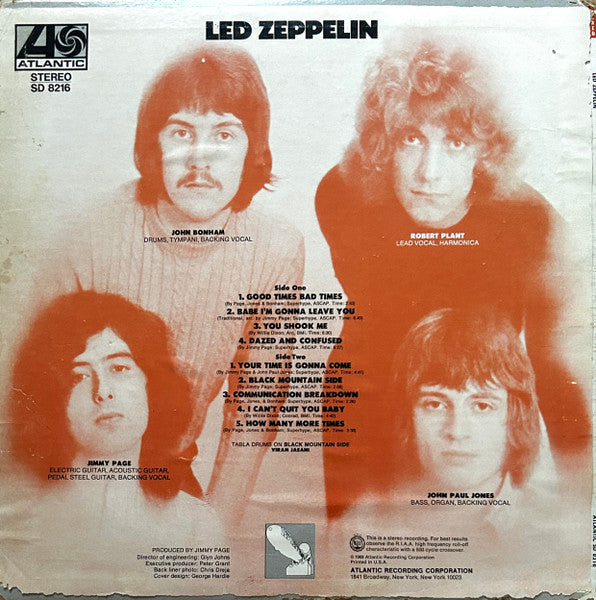 Led Zeppelin : Led Zeppelin (LP, Album, SP )