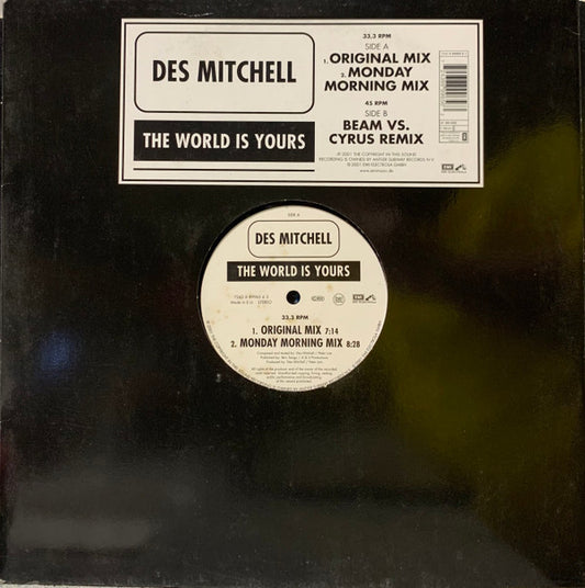 Des Mitchell : The World Is Yours (12")