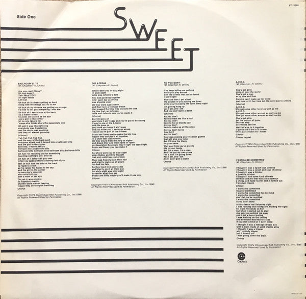 The Sweet : Desolation Boulevard (LP, Album, Jac)