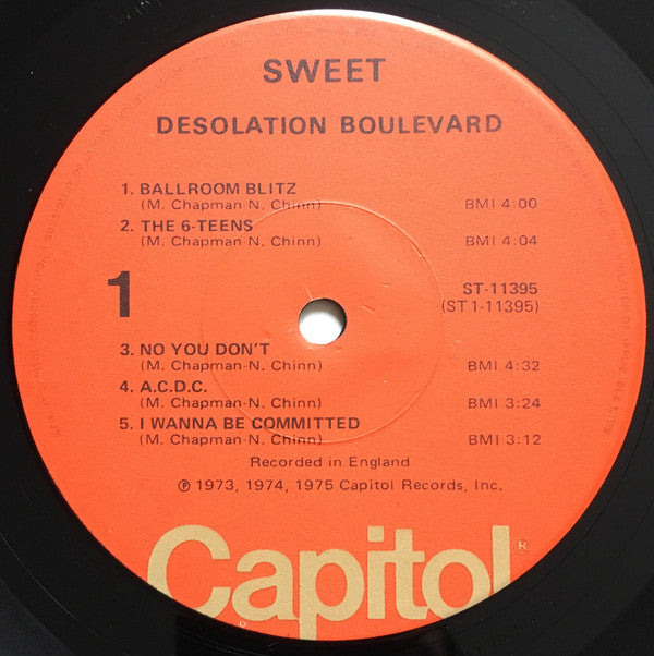 The Sweet : Desolation Boulevard (LP, Album, Jac)