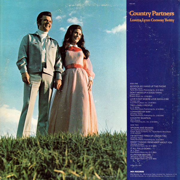 Conway Twitty & Loretta Lynn : Country Partners (LP, Album)