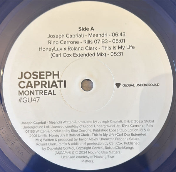 Joseph Capriati : Montreal #GU47 (Comp, Ltd + LP, Blu + LP, Yel + LP, Red)