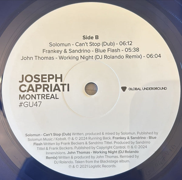 Joseph Capriati : Montreal #GU47 (Comp, Ltd + LP, Blu + LP, Yel + LP, Red)