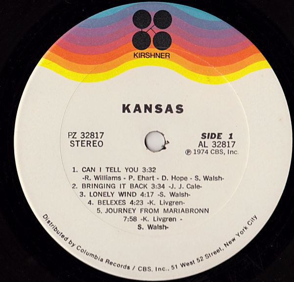 Kansas (2) : Kansas (LP, Album, Pit)