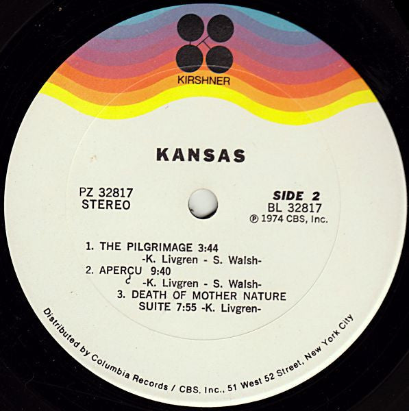 Kansas (2) : Kansas (LP, Album, Pit)