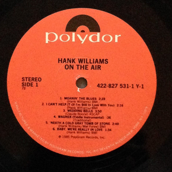 Hank Williams : On The Air  (LP, Comp)