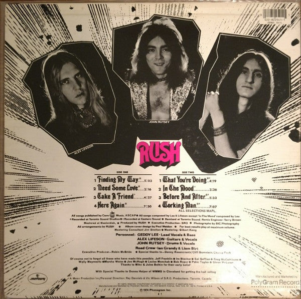 Rush : Rush (LP, Album, RE, 53 )