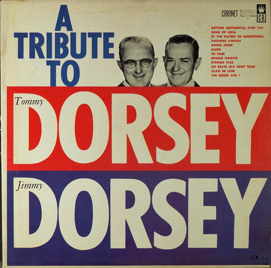 Freddy Sateriale And His Orchestra : Tribute To Tommy & Jimmy Dorsey (LP, Comp, Mono)