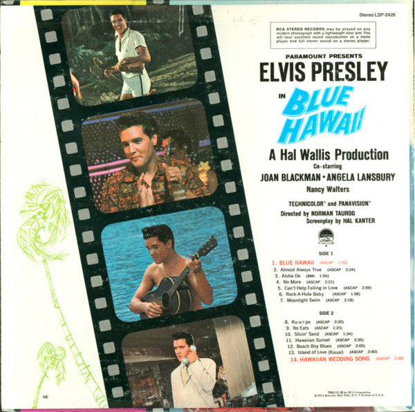 Elvis Presley : Blue Hawaii (LP, Album, RE, Bla)