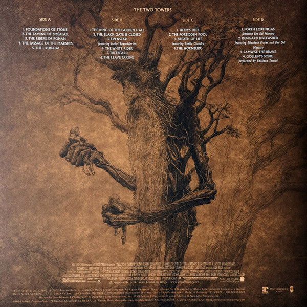 Howard Shore : The Lord Of The Rings: The Two Towers (Original Motion Picture Soundtrack) (2xLP, Album, Ltd, RE, Cle)