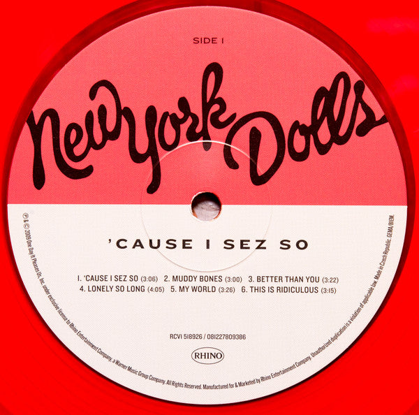 New York Dolls : 'Cause I Sez So (LP, Album, Ltd, Red)